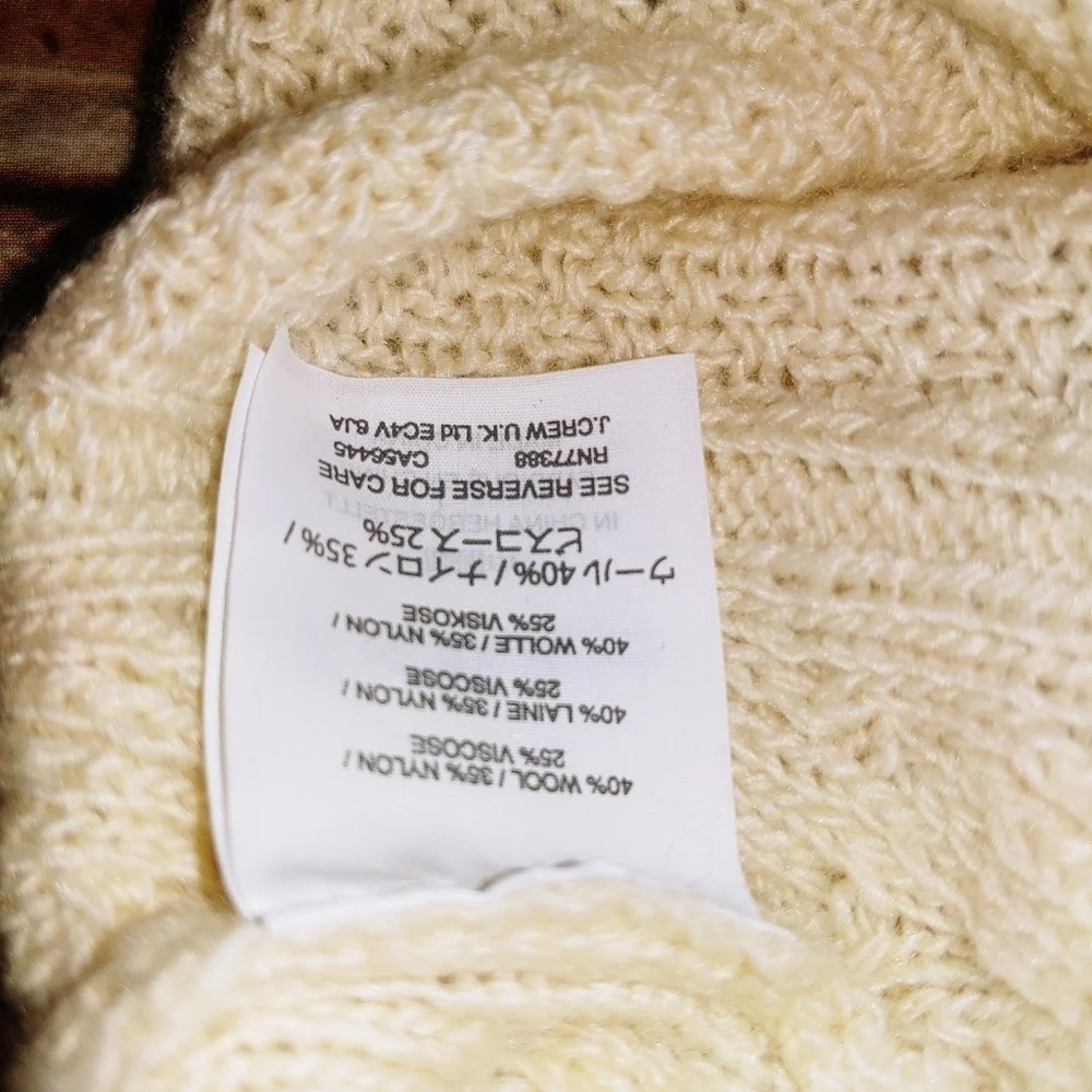 J. Crew Wool Blend Ivory Sweater S